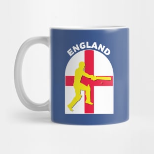 England Cricket Batsman England Flag Mug